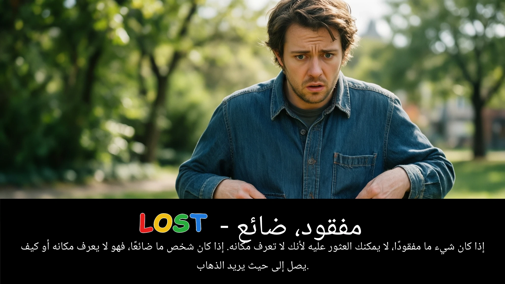 Arabic Illustration for lost